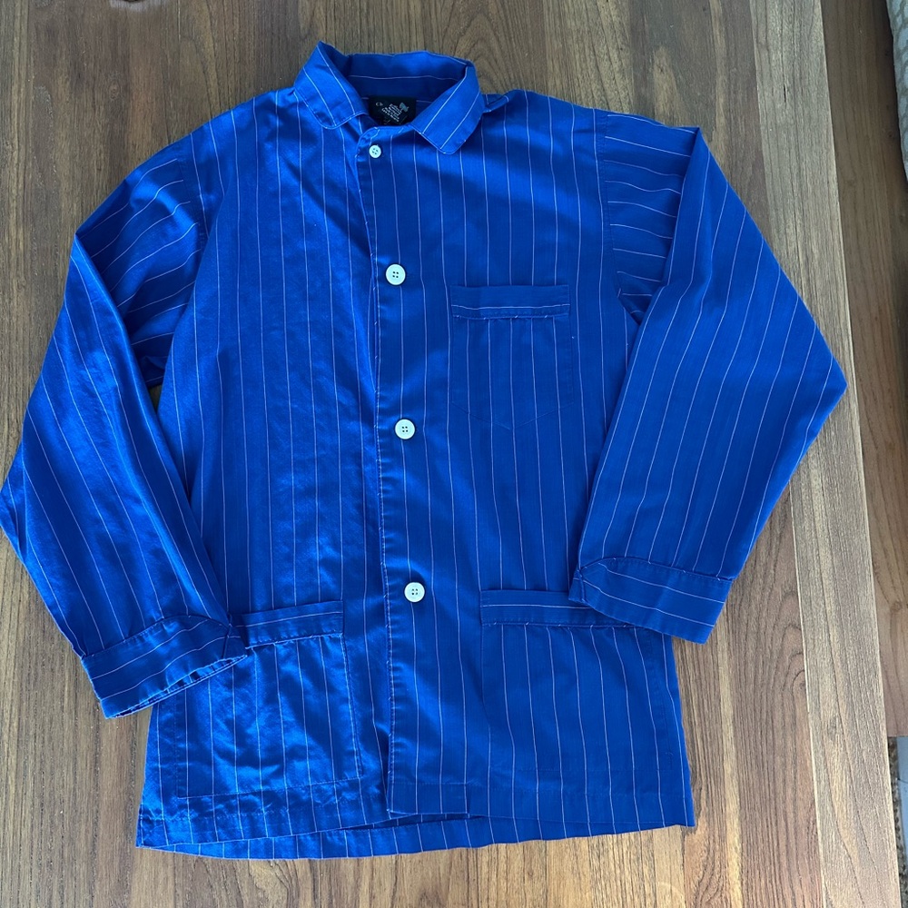 Dior Blue Pinstripe Button-Up PJ Shirt